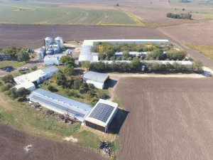 Instalación de paneles solares en granja por BIOSOLARES