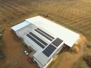 Instalación de paneles solares de BIOSOLARES en Nuez Pecan